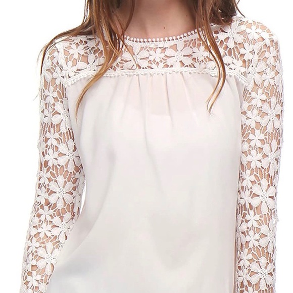 Allegra K Tops - Chiffon Semi Sheer  Blouse